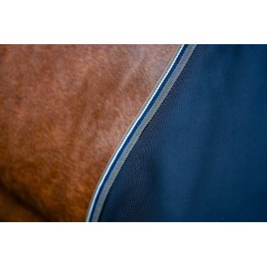 Manta Horseware Rambo 1680D Turnout 50g Marino / tormenta / gris plateado Azul marino