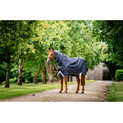 Manta Horseware Rambo Duo Ripstop Plus Turnout Bundle (100g + 100g + 200g) Marino / tormenta / gris plateado Azul marino
