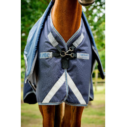 Manta Horseware Rambo Duo Ripstop Plus Turnout Bundle (100g + 100g + 200g) Marino / tormenta / gris plateado Azul marino