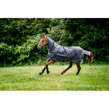 Manta Horseware Rambo Duo Ripstop Plus Turnout Bundle (100g + 100g + 200g) Marino / tormenta / gris plateado Azul marino