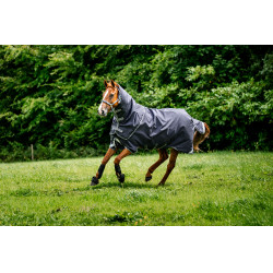 Manta Horseware Rambo Duo Ripstop Plus Turnout Bundle (100g + 100g + 200g) Marino / tormenta / gris plateado Azul marino