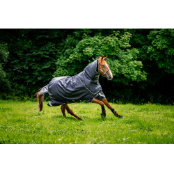 Manta Horseware Rambo Duo Ripstop Plus Turnout Bundle (100g + 100g + 200g) Marino / tormenta / gris plateado Azul marino