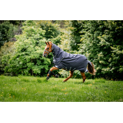 Manta Horseware Rambo Duo Ripstop Plus Turnout Bundle (100g + 100g + 200g) Marino / tormenta / gris plateado Azul marino