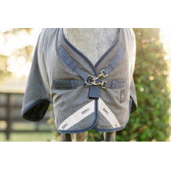 Manta Horseware Rhino Hexstop Plus Poney Turnout 100g Gris / índigo / marino