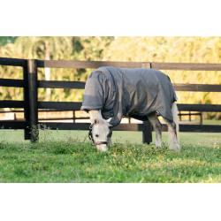 Manta Horseware Rhino Hexstop Plus Poney Turnout 100g Gris / índigo / marino