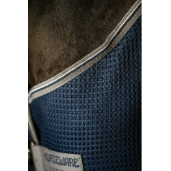 Manta secante Horseware Rambo Techni Waffle Cooler Marino / tormenta / gris plateado Azul marino