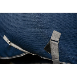 Manta secante Horseware Rambo Techni Waffle Cooler Marino / tormenta / gris plateado Azul marino