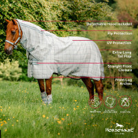 Cubrecuello anti-moscas Horseware Newmarket Marine witney Azul marino