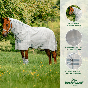 Cubrecuello anti-moscas Horseware Newmarket Carbón de leña Witney Gris