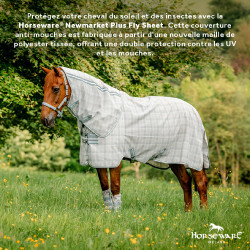Cubrecuello anti-moscas Horseware Newmarket Carbón de leña Witney Gris