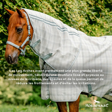 Cubrecuello anti-moscas Horseware Newmarket Carbón de leña Witney Gris