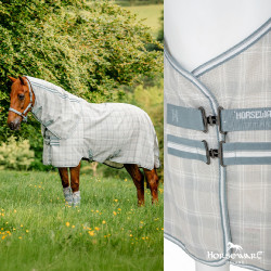 Cubrecuello anti-moscas Horseware Newmarket Carbón de leña Witney Gris