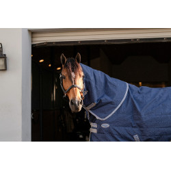 Cubrecuellos de cuadra Horseware Rhino 200g Negro / gris titanio / azul clásico Cubrecuellos de cuadra Horseware Rhino 200g Negro / gris titanio / azul clásico