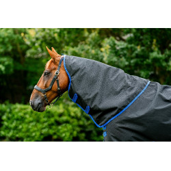 Cubrecuello Horseware Amigo Ripstop 900D Turnout Hood 150g Negro / azul clásico