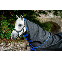 Cubrecuello Horseware Amigo Ripstop 900D Turnout Hood 150g Negro / azul clásico