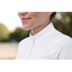 Polo de competición Covalliero mujer Blanco