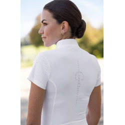 Polo de competición Covalliero mujer Blanco