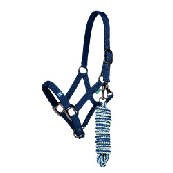 Cabezada y ramal Horseware Newmarket Marine witney Azul marino