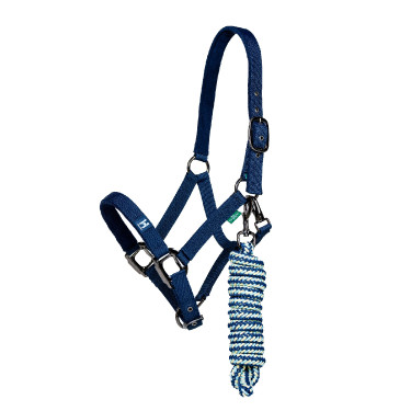Cabezada y ramal Horseware Newmarket Marine witney Azul marino