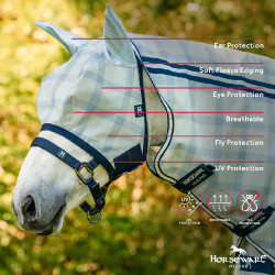 Máscaras anti-moscas Horseware Newmarket Marine witney Azul marino