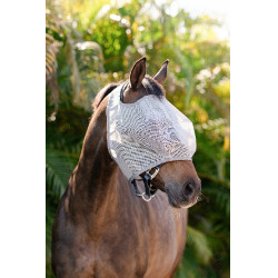 Máscaras anti-moscas Horseware Amigo sin orejas Plata / gris titanio / plata