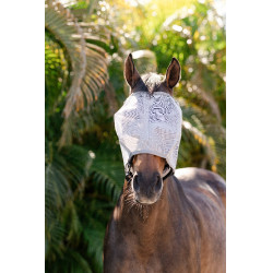 Máscaras anti-moscas Horseware Amigo sin orejas Plata / gris titanio / plata