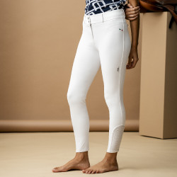Pantalón Horseware AA Aria con parches en las rodillas y cintura de altura media Blanco