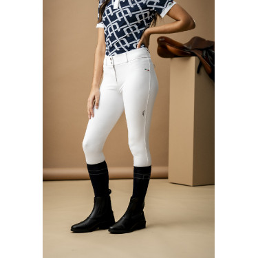 Pantalón Horseware AA Aria con parches en las rodillas y cintura de altura media Blanco