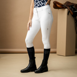 Pantalón Horseware AA Aria con parches en las rodillas y cintura de altura media Blanco