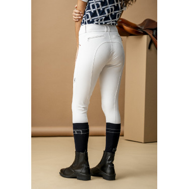 Pantalón Horseware AA Aria con parches en las rodillas y cintura de altura media Blanco