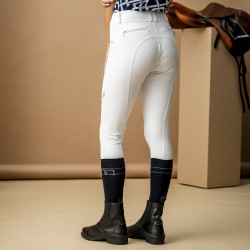Pantalón Horseware AA Aria con parches en las rodillas y cintura de altura media Blanco