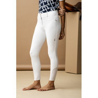 Pantalón Horseware AA Aria con parches en las rodillas y cintura de altura media Blanco