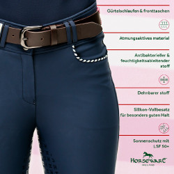 Pantalón Horseware Newmarket talle alto full seat Azúl marino / azúl marino