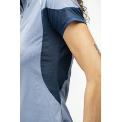 Polo 1/4 cremallera Horseware Stamina de manga corta Azul