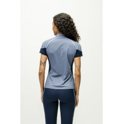 Polo 1/4 cremallera Horseware Stamina de manga corta Azul