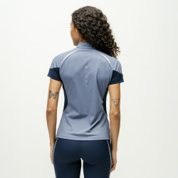 Polo 1/4 cremallera Horseware Stamina de manga corta Azul