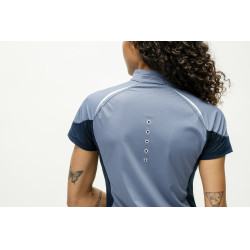Polo 1/4 cremallera Horseware Stamina de manga corta Azul
