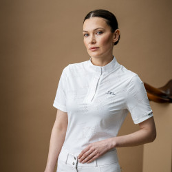 Polo de concurso Horseware AA Elena de manga corta Blanco Polo de concurso Horseware AA Elena de manga corta Blanco