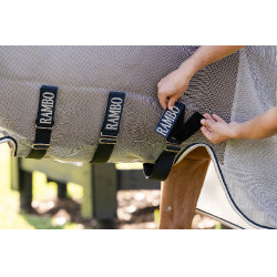 Camisa antimoscas Horseware Rambo Protector Integrada Plata / marino Camisa antimoscas Horseware Rambo Protector Integrada Plata / marino