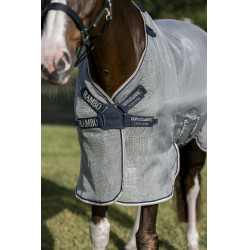 Camisa antimoscas Horseware Rambo Protector Fieldsafe Plata / marino Camisa antimoscas Horseware Rambo Protector Fieldsafe Plata / marino