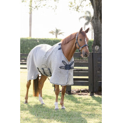 Camisa antimoscas Horseware Rambo Protector Fieldsafe Plata / marino Camisa antimoscas Horseware Rambo Protector Fieldsafe Plata / marino