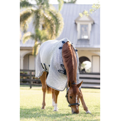 Camisa antimoscas Horseware Rambo Protector Fieldsafe Plata / marino Camisa antimoscas Horseware Rambo Protector Fieldsafe Plata / marino