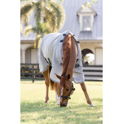 Camisa antimoscas Horseware Rambo Protector Fieldsafe Plata / marino Camisa antimoscas Horseware Rambo Protector Fieldsafe Plata / marino