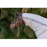 Cubrecuello antimoscas Amigo Horseware Bug Buster Plata / gris titanio / plata