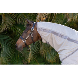Cubrecuello antimoscas Amigo Horseware Bug Buster Plata / gris titanio / plata