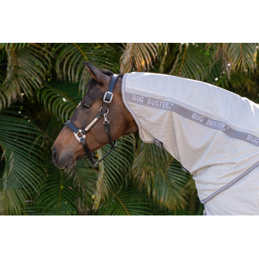Cubrecuello antimoscas Amigo Horseware Bug Buster Plata / gris titanio / plata