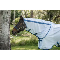 Camisa anti-moscas Horseware Amigo Bug Rug XL Plus Azul azur / marino / azul eléctrico Camisa anti-moscas Horseware Amigo Bug Rug XL Plus Azul azur / marino / azul eléctrico
