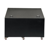 Contenedor de alimentos de aluminio Grooming Deluxe by Kentucky con ruedas Negro