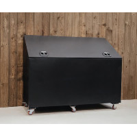 Contenedor de alimentos de aluminio Grooming Deluxe by Kentucky con ruedas Negro Contenedor de alimentos de aluminio Grooming Deluxe by Kentucky con ruedas Negro