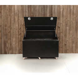 Contenedor de alimentos de aluminio Grooming Deluxe by Kentucky con ruedas Negro